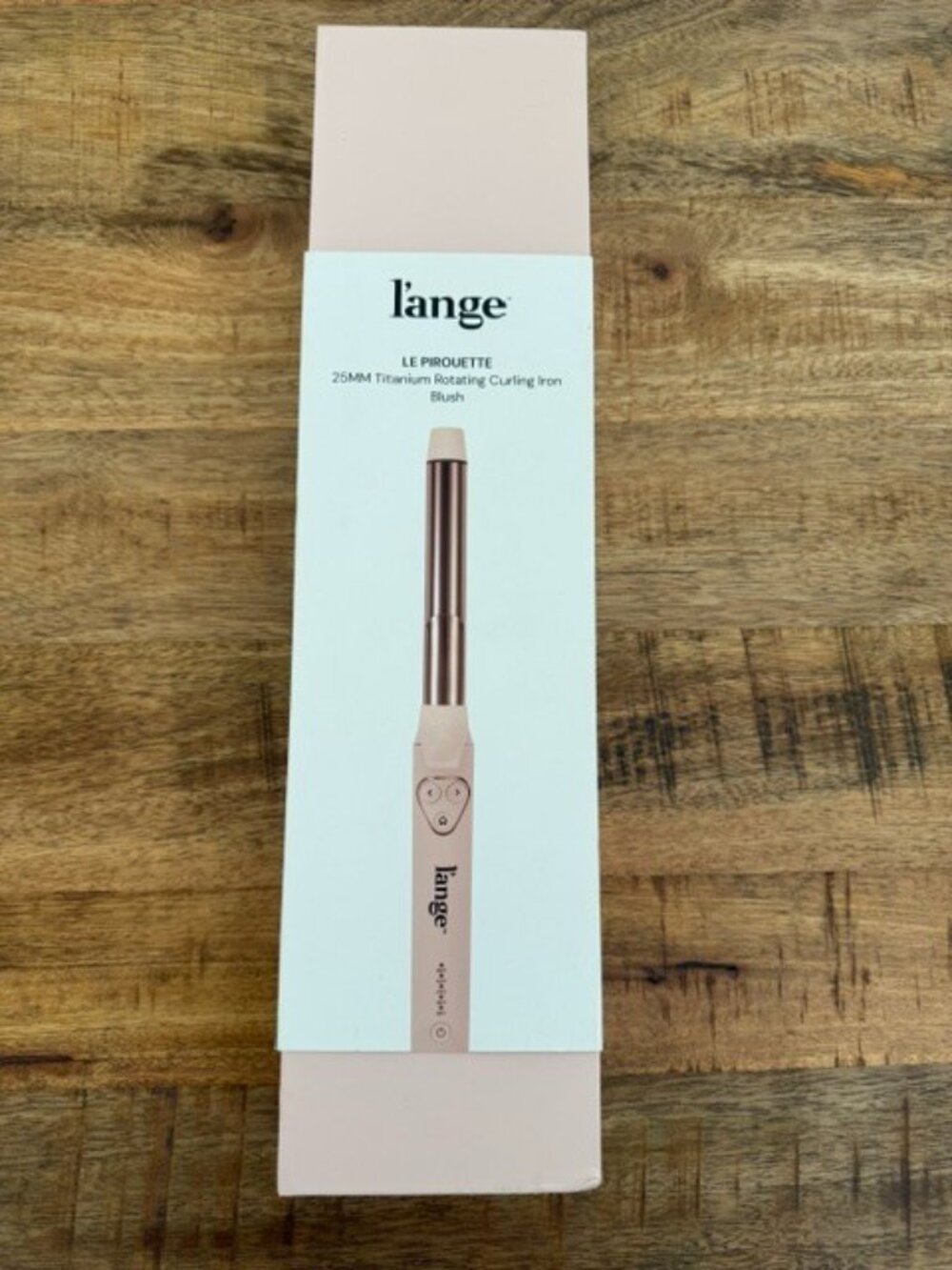 l’ange Blush 25mm 1 in Le Pirouette Titanium Rotating Curling Iron New Open Box